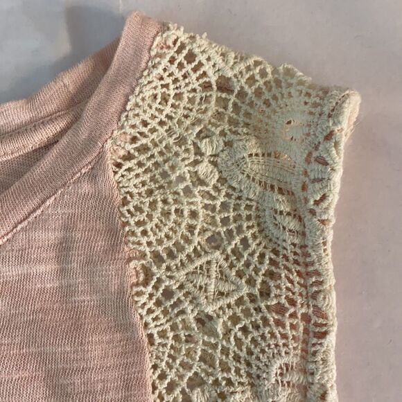 HINGE BOHO Chic Cotton Lace Trim Slub Knit Tank - Picture 2 of 6